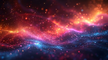 Naklejka premium A backdrop featuring the USA flag, illuminated with soft, glowing lights, enhancing the flag’s colors and symbolizing a beacon of hope and unity.