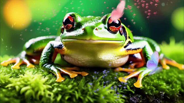 frog in tropical forest