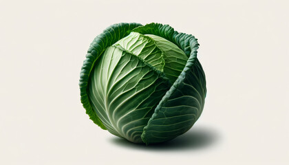 cabbage isolated on white - obrazy, fototapety, plakaty