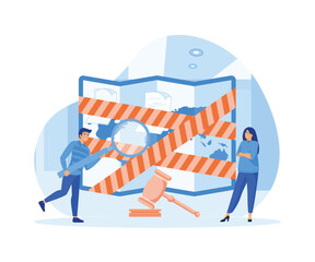 Sanctions and economic or political export prohibition concept. Conflict punishment with international business restriction and deal rejection. State regulation and ban. 