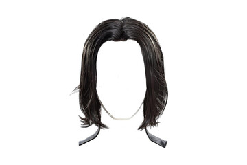 hair wig isolated on a white background