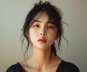 Close Up of Person in Black Shirt