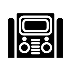  radio illustration in solid style
