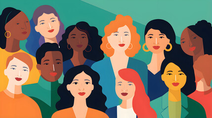 Flat illustration about diverse and inclusive society