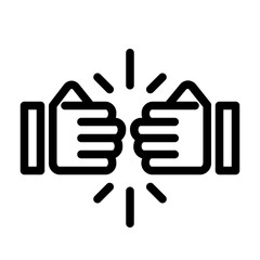 brotherhood illustration in line style