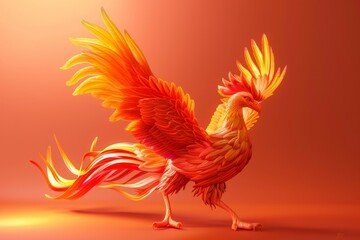 A colorful bird with colorful feathers is flying over a colorful background