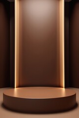 Vertical Podium Background, Mobile Friendly Podium Background, Minimalist Room With Podium, Empty Studio Room With Product Space