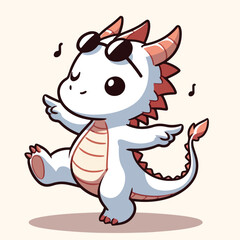 cute unicorn pose happiness design cartoon vector