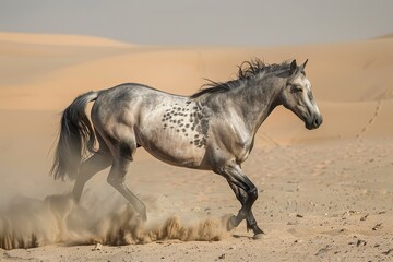 Grey Horse of the Wastelands: Wild Run of Freedom and Power