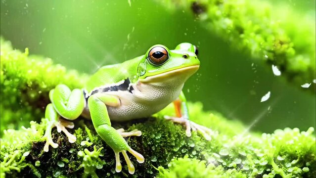 frog in tropical forest
