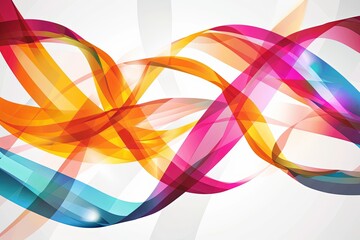 Twisted Ribbon: Bright & Colorful Modern Abstract Background