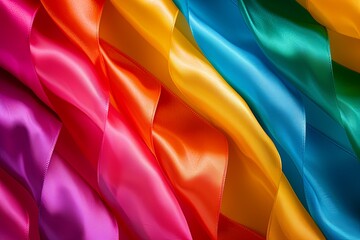 Twisted Ribbon Multicoloured Curve Wallpaper: Vibrant Fashionable Decorations