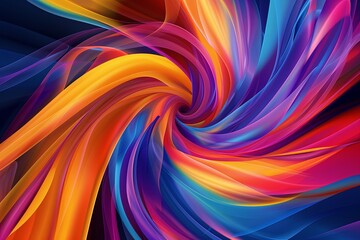 Twisted Ribbon Swirl: Vibrant & Modern Abstract Background with Colorful Designs