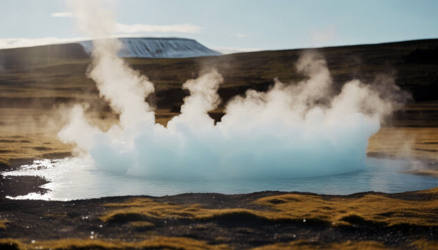 Geyser erruption Iceland