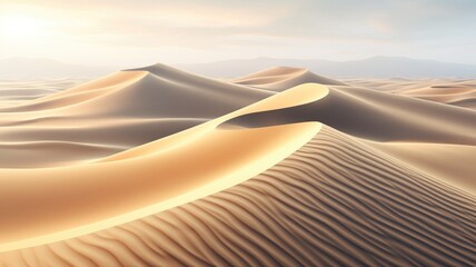 Fototapeta na wymiar Ethereal Light on Desert Dunes