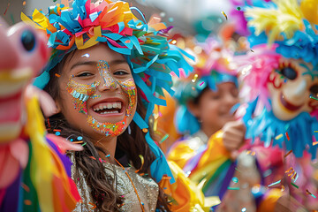 Lively moment capturing the excitement of breaking piñatas during Cinco de Mayo festivities