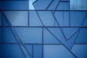 Geometric Blue Steel Texture: Modern Industrial Panel Design
