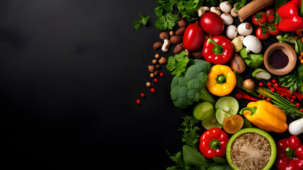 Obraz na płótnie Canvas Healthy food clean eating selection Vegetables fruits