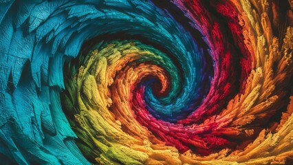 A visually stunning abstract texture featuring a swirl of vibrant colors