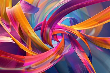 Twisted Ribbon Swirls: Modern Abstract Ribbon Background