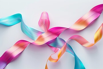 Vibrant Ribbon Twisted Background Collection: Fashionable Gradient Designs