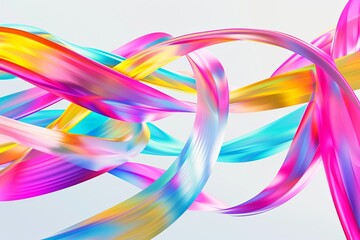 Dynamic Ribbon Twisted Background: Vibrant Swirls in Fluid Motion