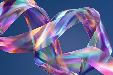 Radiant Ribbon Waves: A Dynamic Iridescent Background Design