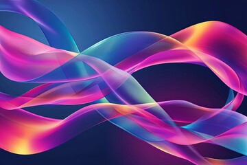 Vibrant Iridescent Ribbon Swirls: Modern Twisted Background Design