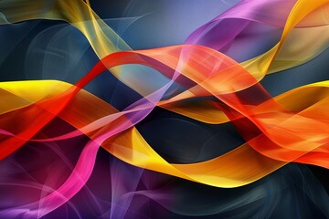 Vibrant Ribbon Swirl: Dynamic & Colourful Ribbon Motion Backgrounds