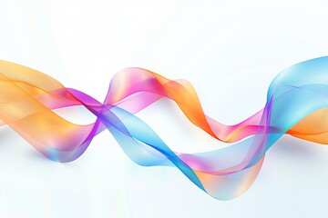 Vibrant Swirls: Modern Geometry Twisted Ribbon Background