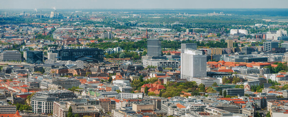Fototapeta premium panoramic aerial view of Berlin, Germany
