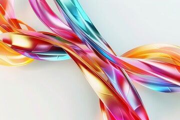 Vibrant Swirls: Twisted Ribbon Background - Modern Geometric Design