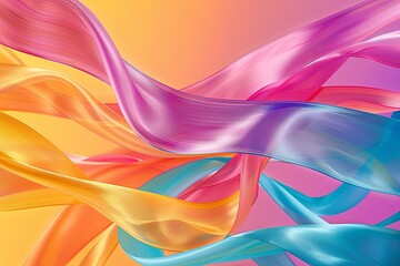 Twisted Ribbon Background: Dynamic Multicoloured Curve Wallpaper