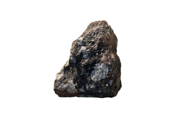 A piece gneiss rock isolated on white background.