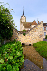 Saint-Denis church in Moigny-sur-Ecole village. French Gâtinais Regional Nature Park 