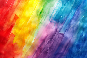 虹色を基調にした水彩画の画像