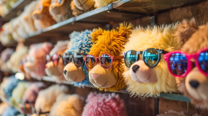 teddy bear-sized eyeglasses and sunglasses each pair designed to add personality and flair to any fuzzy face whether for reading sun protection or simply making a fashion statement. - Powered by Adobe