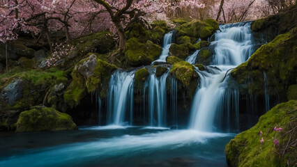 Obraz premium Tateshina Great Falls, Chino City, Nagano Prefecture 