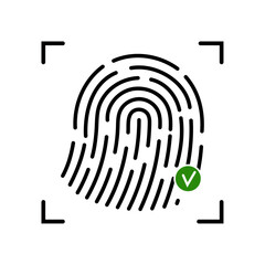  thumbprint with green checkmark