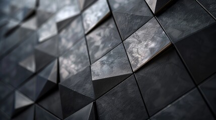 Aluminum list featuring diamond patterns in dark hue
