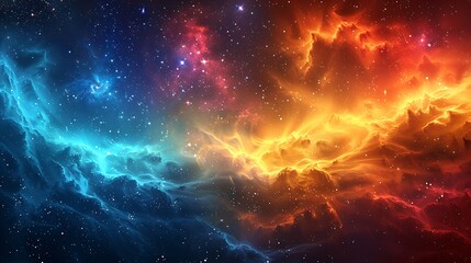 Fototapeta premium A vibrant USA flag draped over a backdrop of the cosmos, where stars and celestial phenomena highlight the spirit of national pride.