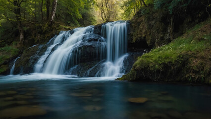 Fototapeta na wymiar Tateshina Great Falls, Chino City, Nagano Prefecture 