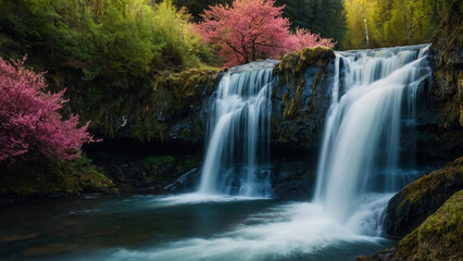 Fototapeta na wymiar Tateshina Great Falls, Chino City, Nagano Prefecture 