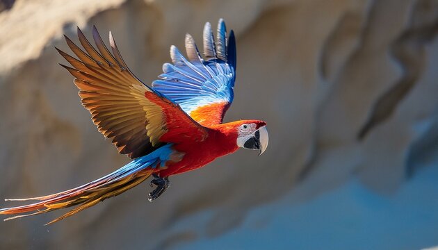 blue and red macaw