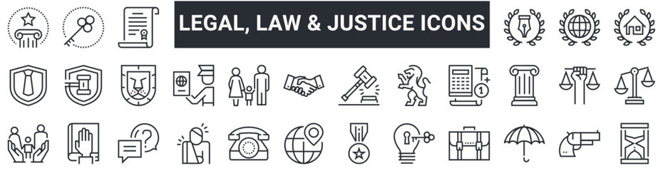 LEGAL, LAW & JUSTICE icons