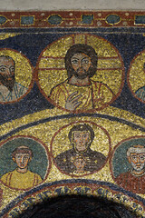 Fototapeta na wymiar Mosaic of San Zeno chapel in Santa Prassede - the Basilica of Saint Praxedes. Rome, Italy