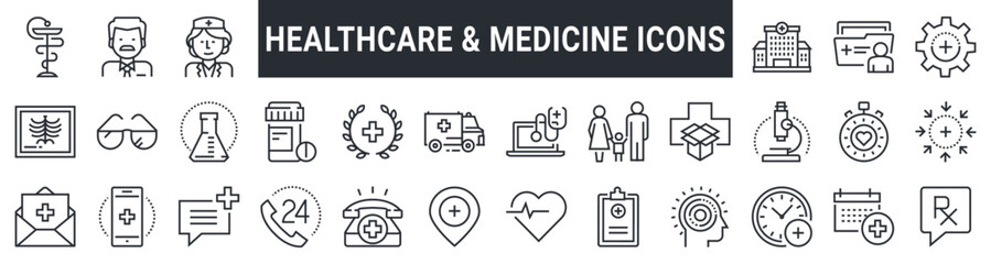 HEALTHCARE & MEDICINE icons
