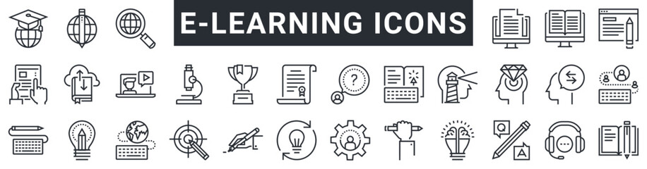 E-LEARNING icons