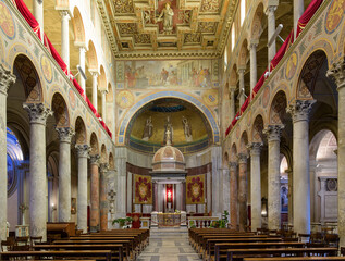 The church of Saint Agnes Outside the Walls. Rome, Italy