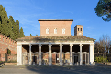 The Basilica Papale di San Lorenzo fuori le mura (Papal Basilica of Saint Lawrence outside the...